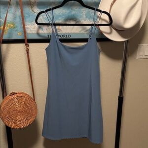 Abercrombie & Fitch TALL Light Blue Mini Dress with built in shorts